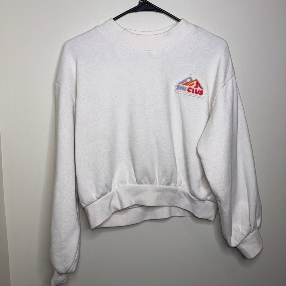 🖤All in Motion White Sweatshirt with Colorful Logo - Picture 3 of 6